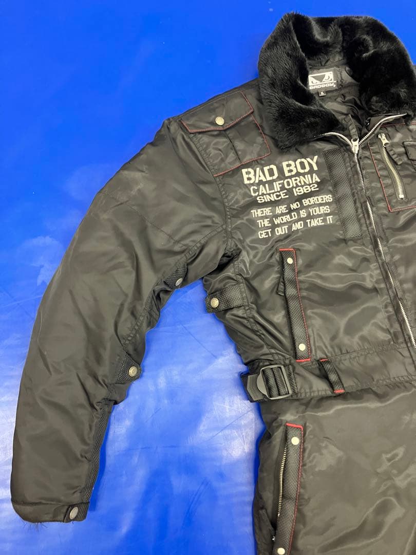 BAD BOY ブラック フライトジャケット つなぎ