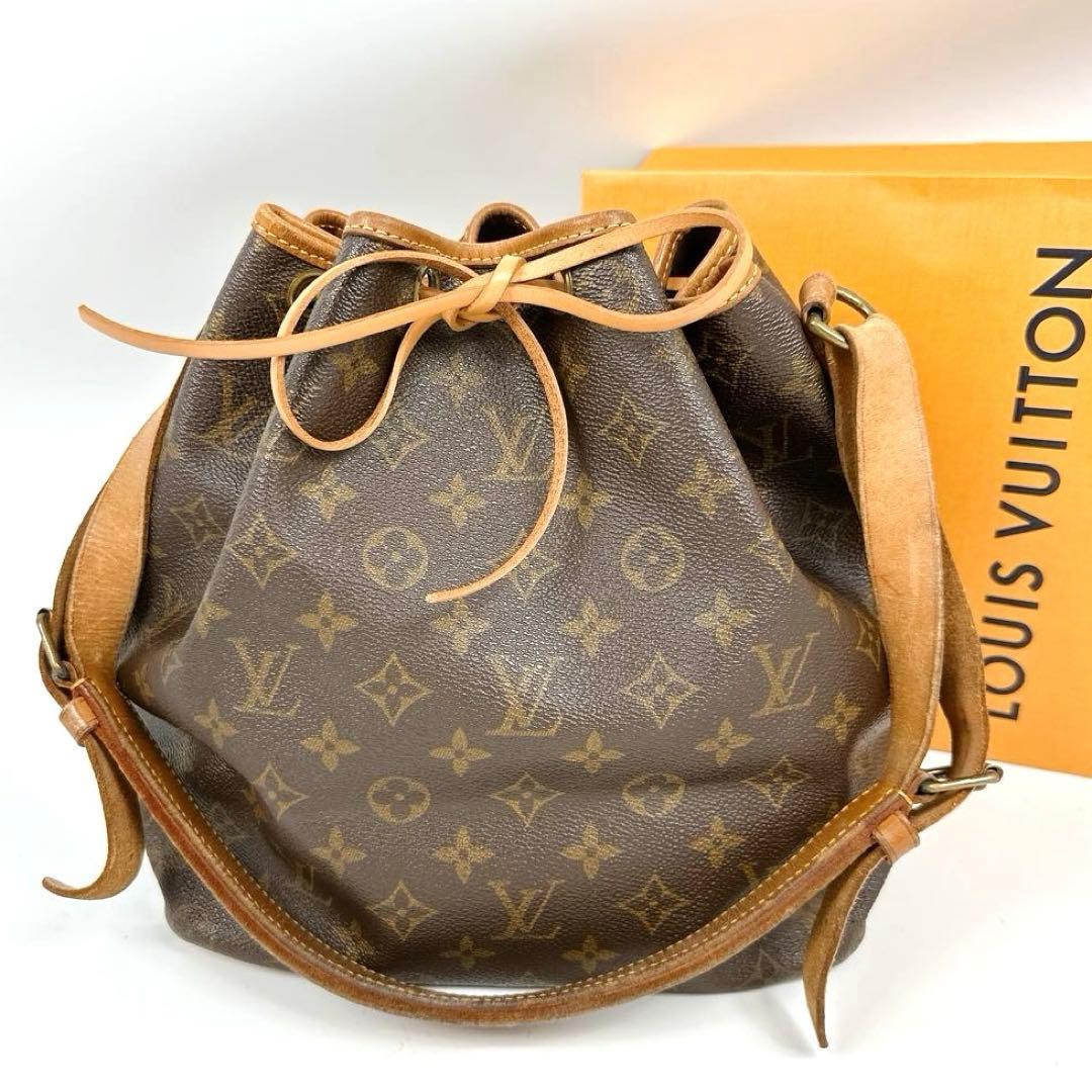 ルイヴィトン モノグラム 巾着 ショルダーバッグ プチノエ - メルカリ