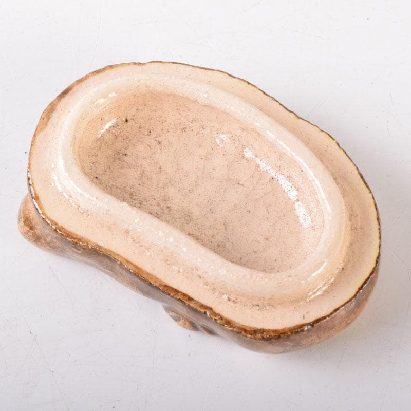 茶道具 楽焼 伊東桂楽作 旦入写 牛 香合 共箱 V 7477