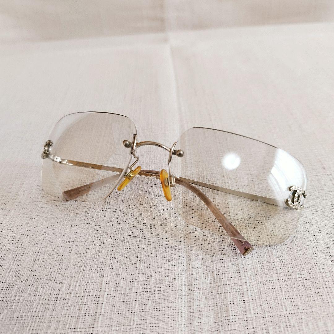 シャネル サングラス 4017-D ツーポイント リムレス ココマーク