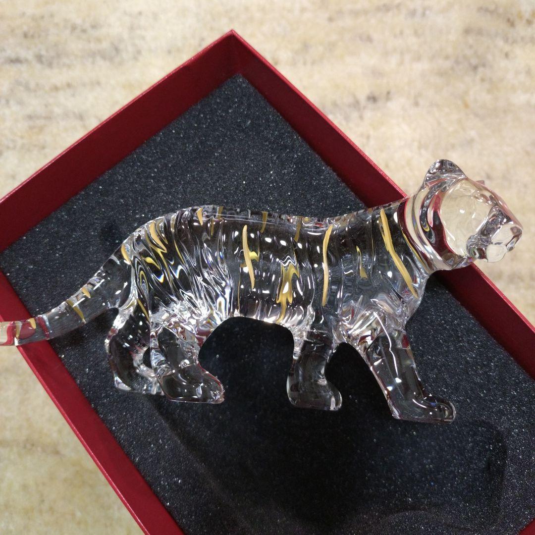 美品】Baccaratバカラ 干支クリスタルガラス 虎 置物