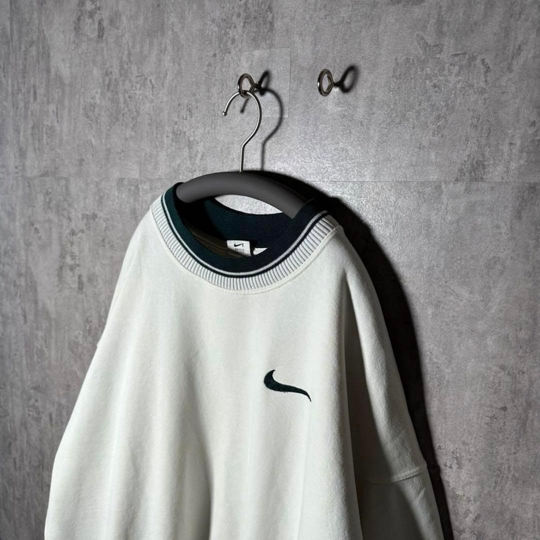 希少】ナイキ スウェット 白タグ 90s ロゴ刺繍 グリーン XXL - メルカリ