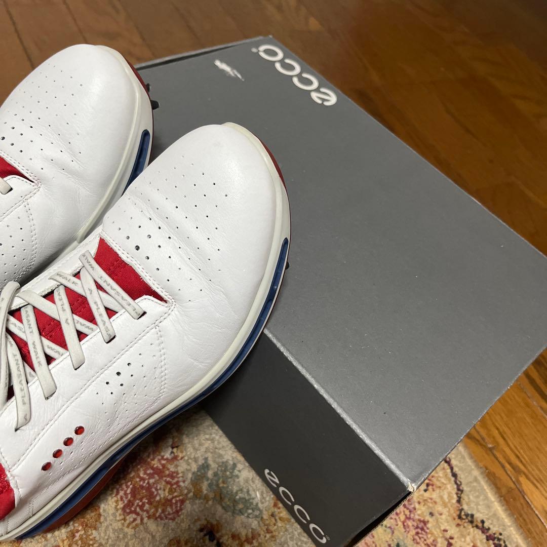 ECCO エコー　ゴルフシューズ ホワイト/レッド　25.5cm