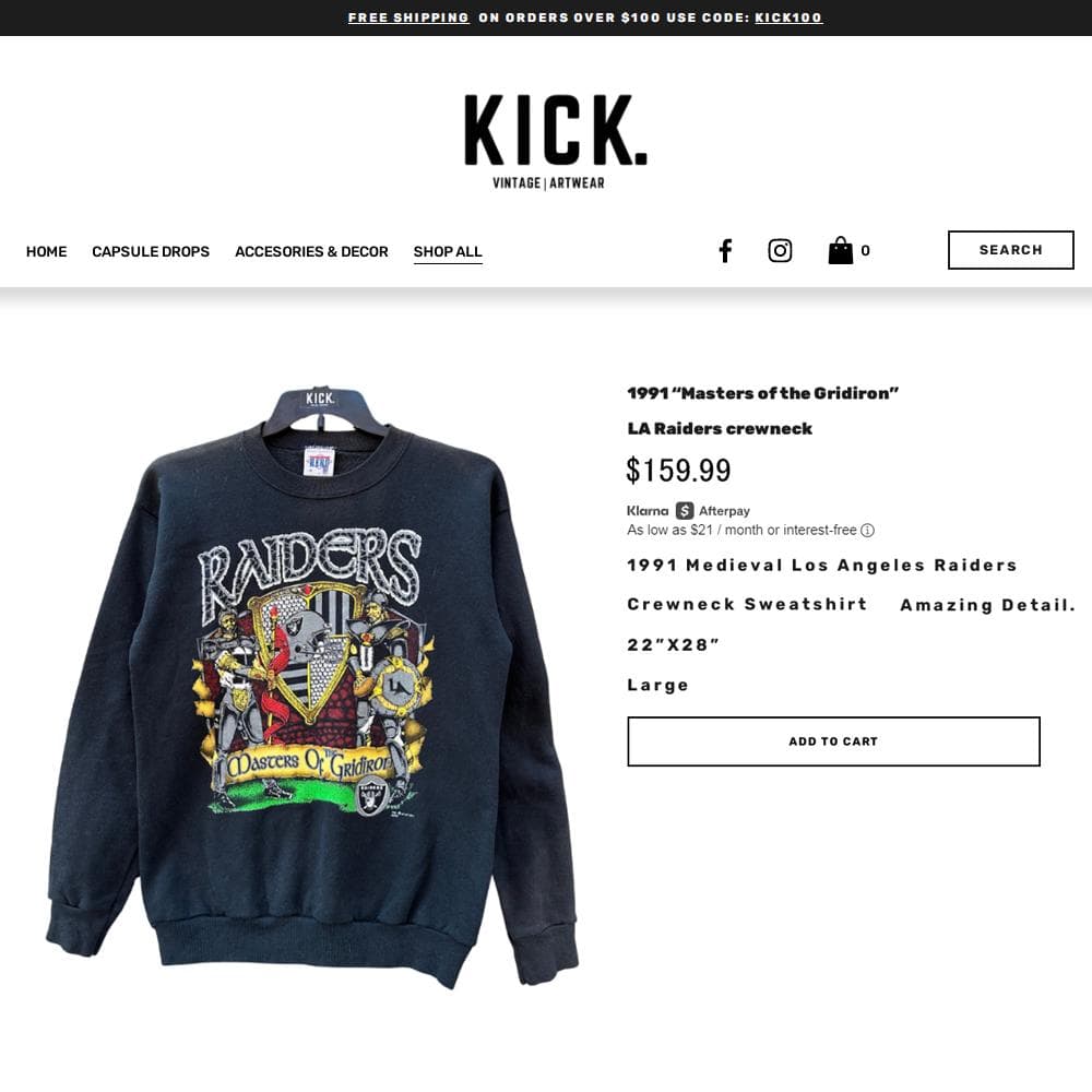 1991年USA製】鬼フェード NFL レイダース スウェット ビンテージ