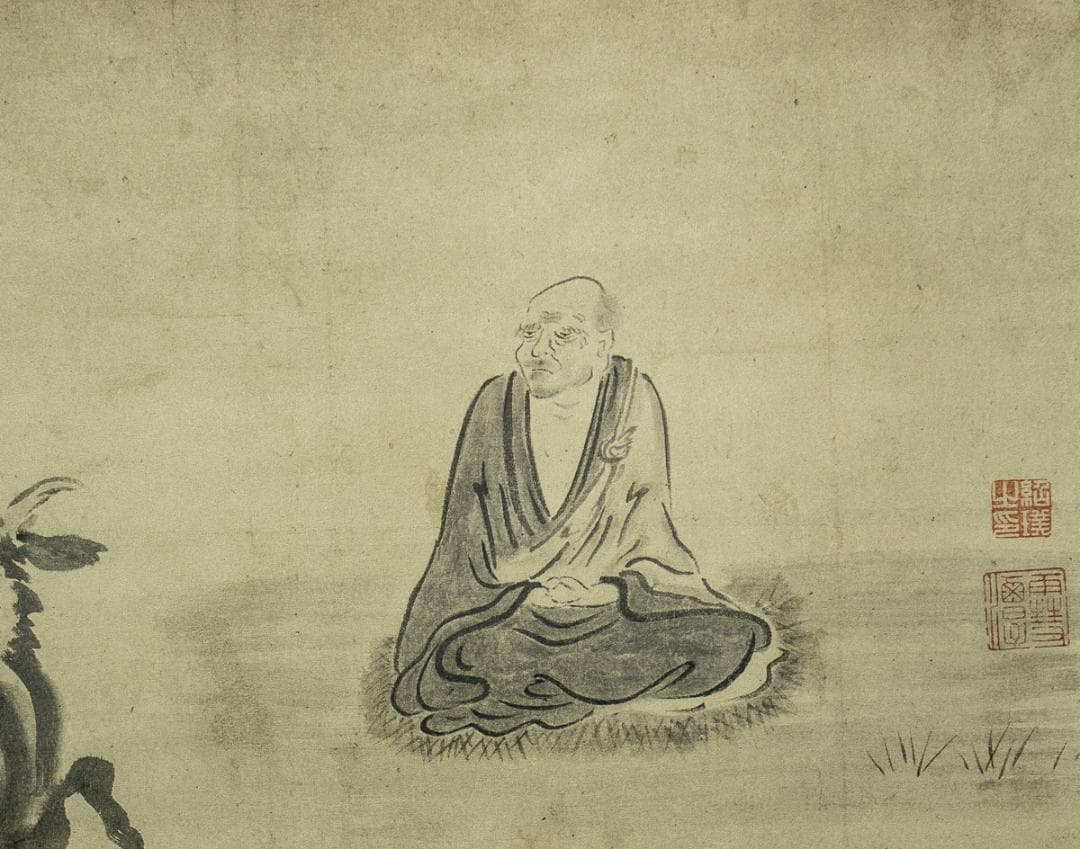 掛軸-1545 臨済宗妙心寺派 511世 雪潭紹璞 画 牧牛図 印刷工芸 - メルカリ