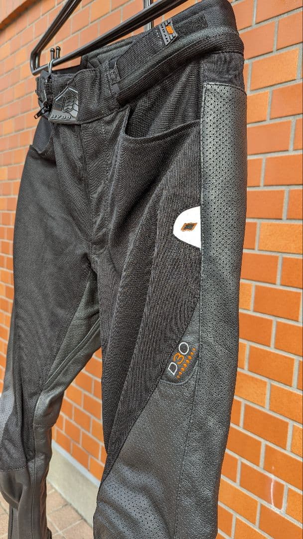 HYOD メッシュレザーパンツ 二ーD3Oサイドウレタンプロテクター L