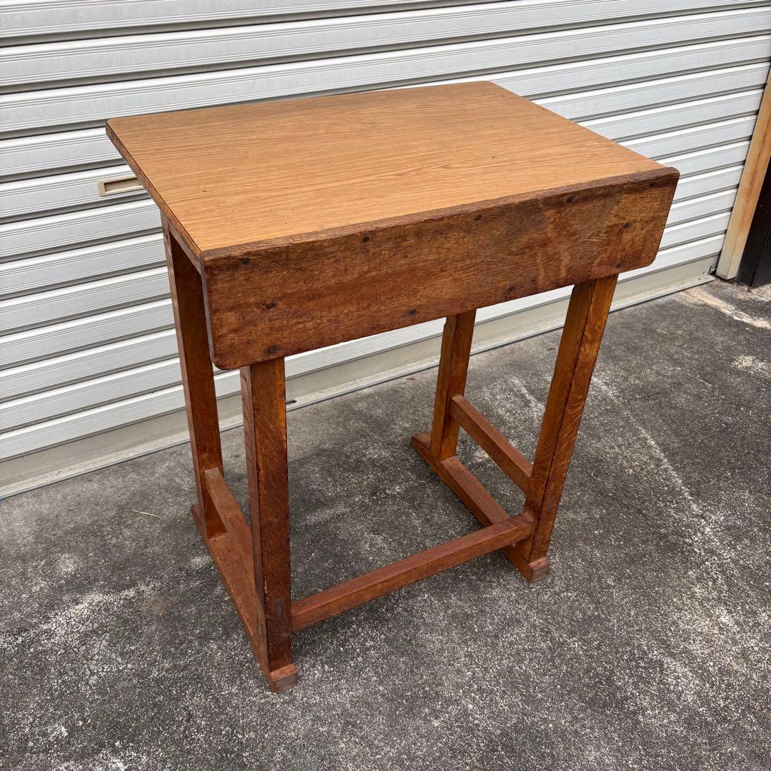 y*o様 昔の学校の机 昭和レトロ 木製文机 アンティーク学校机 学習机