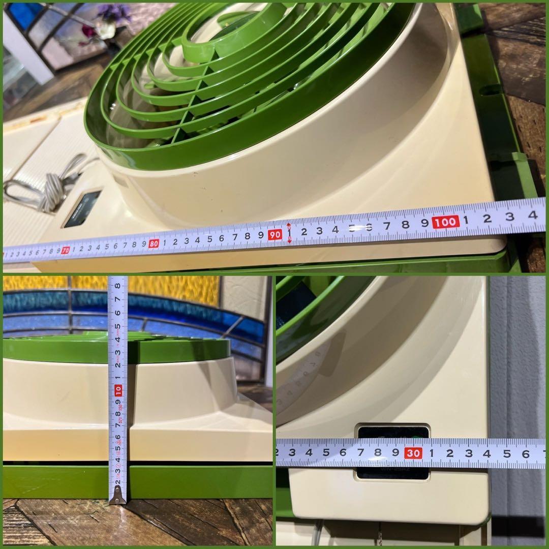 縦型 窓用換気扇 当時物 扇風機 緑 インテリア 昭和レトロ レトロ