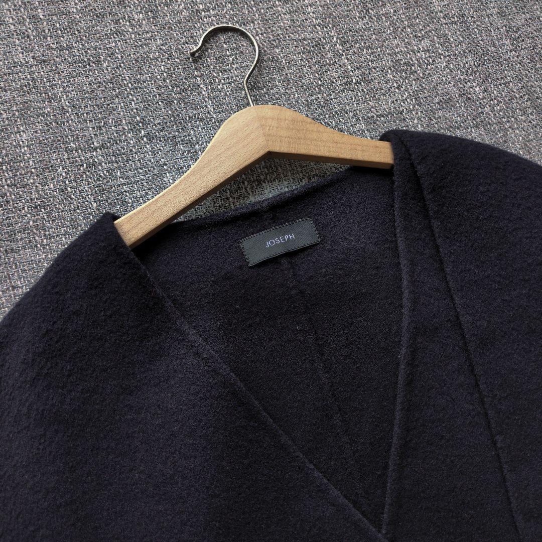 ジョゼフ 近年モデル ウールリバーコート ゆったり ベルト付き
