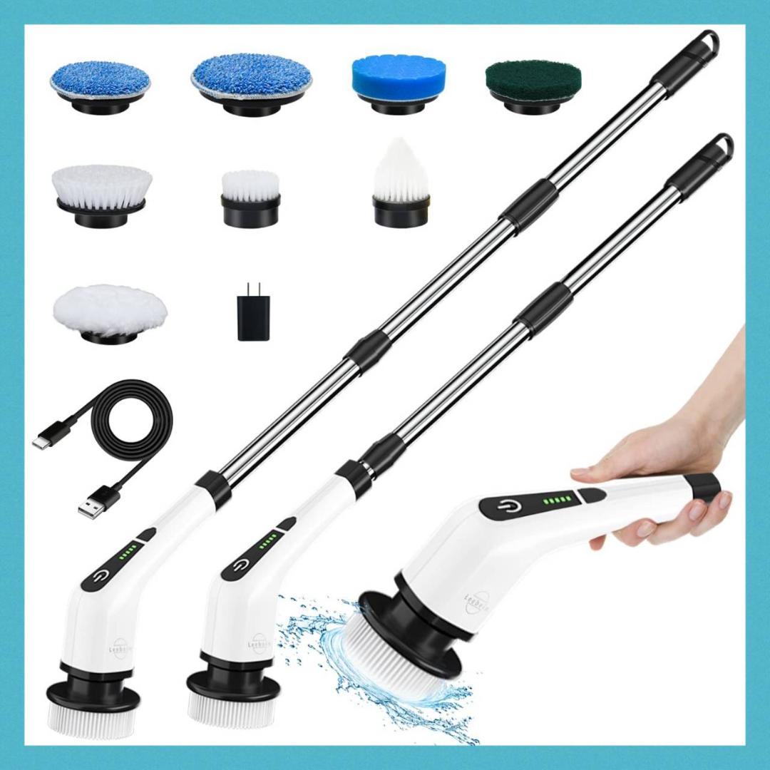 コードレス電動お掃除ブラシ 伸縮タイプ 3種のヘッド 楽天市場】2025年 電動掃除ブラシ 浴室電動ブラシ 電動クリーニング
