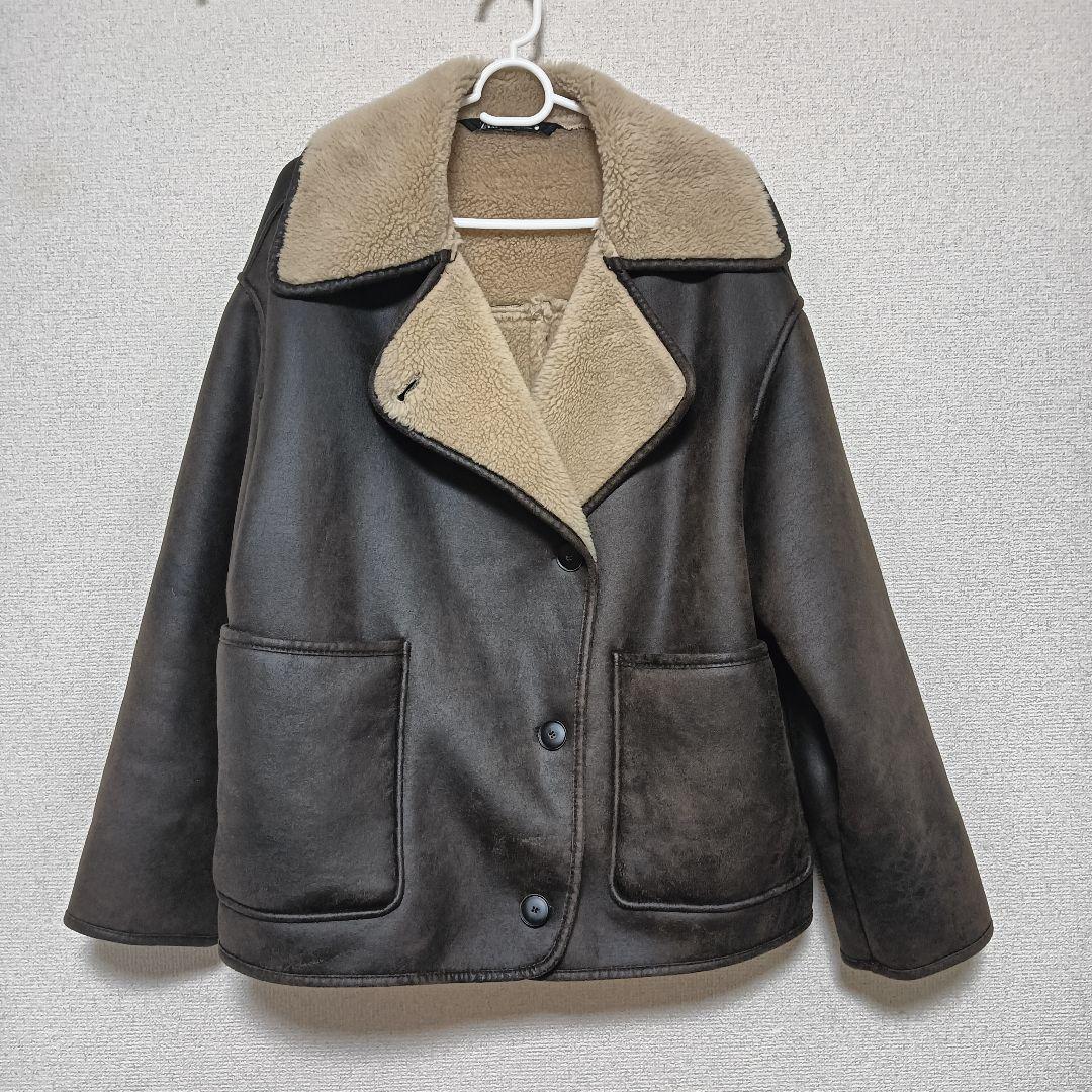 ZARA ZWコレクションリバーシブルジャケット ムートンジャケット