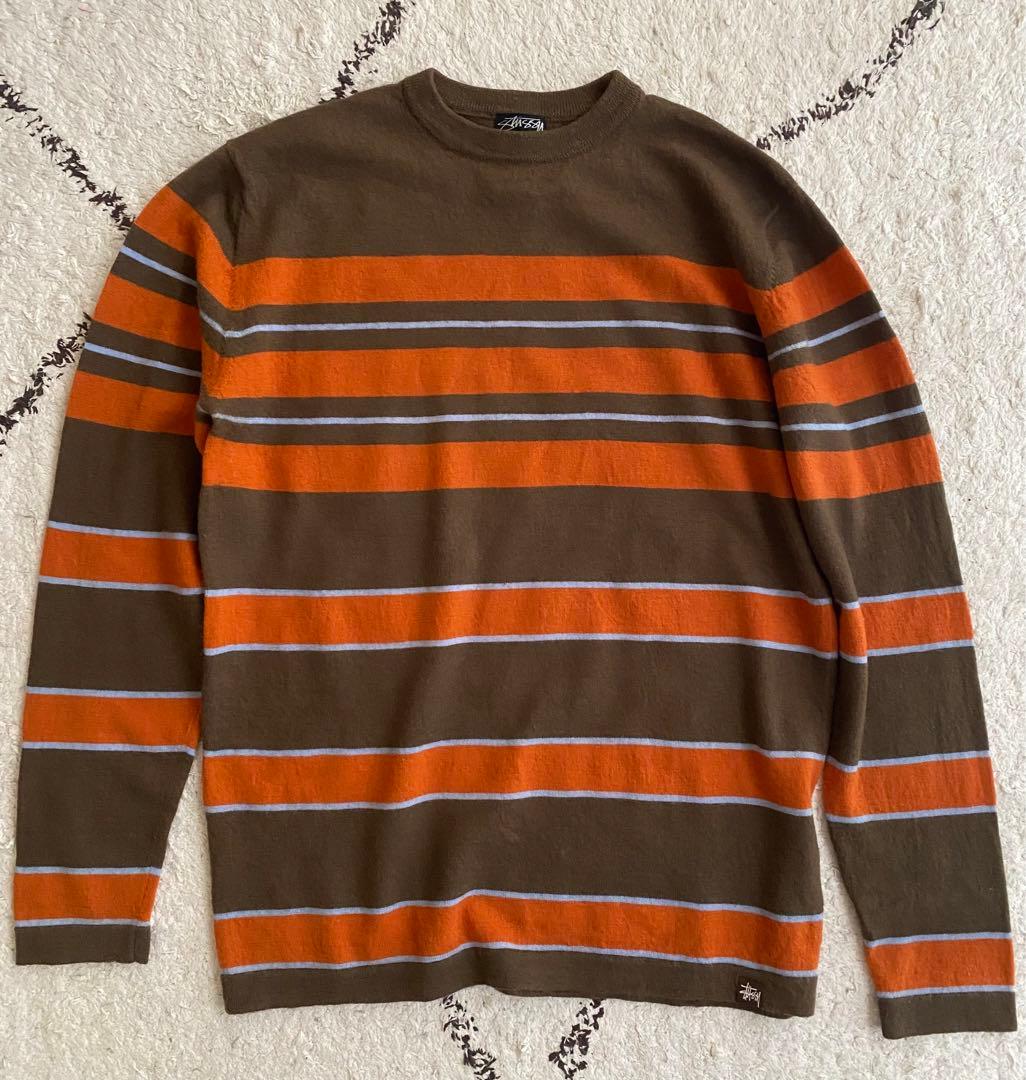 Stussy ボーダーニット - メルカリ