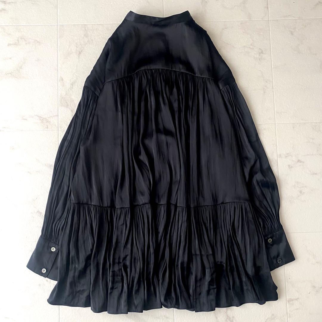 2024.美品☆プルミエアロンディスモン 洗える サテン ロングブラウス