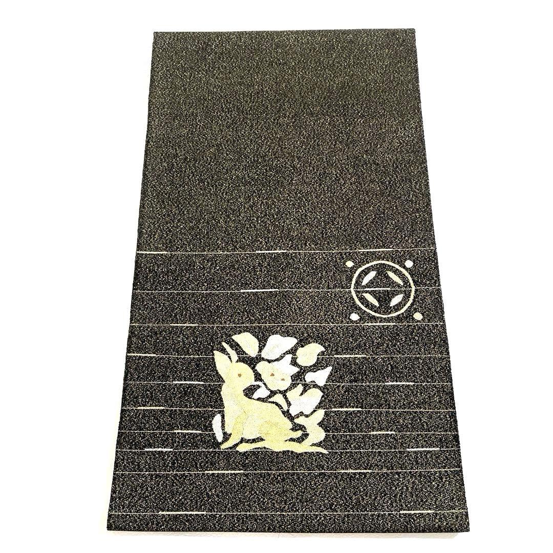 帯6530 ○高級 正絹 爪掻き本綴れ 松葉仕立て 名古屋帯 花兎 - メルカリ