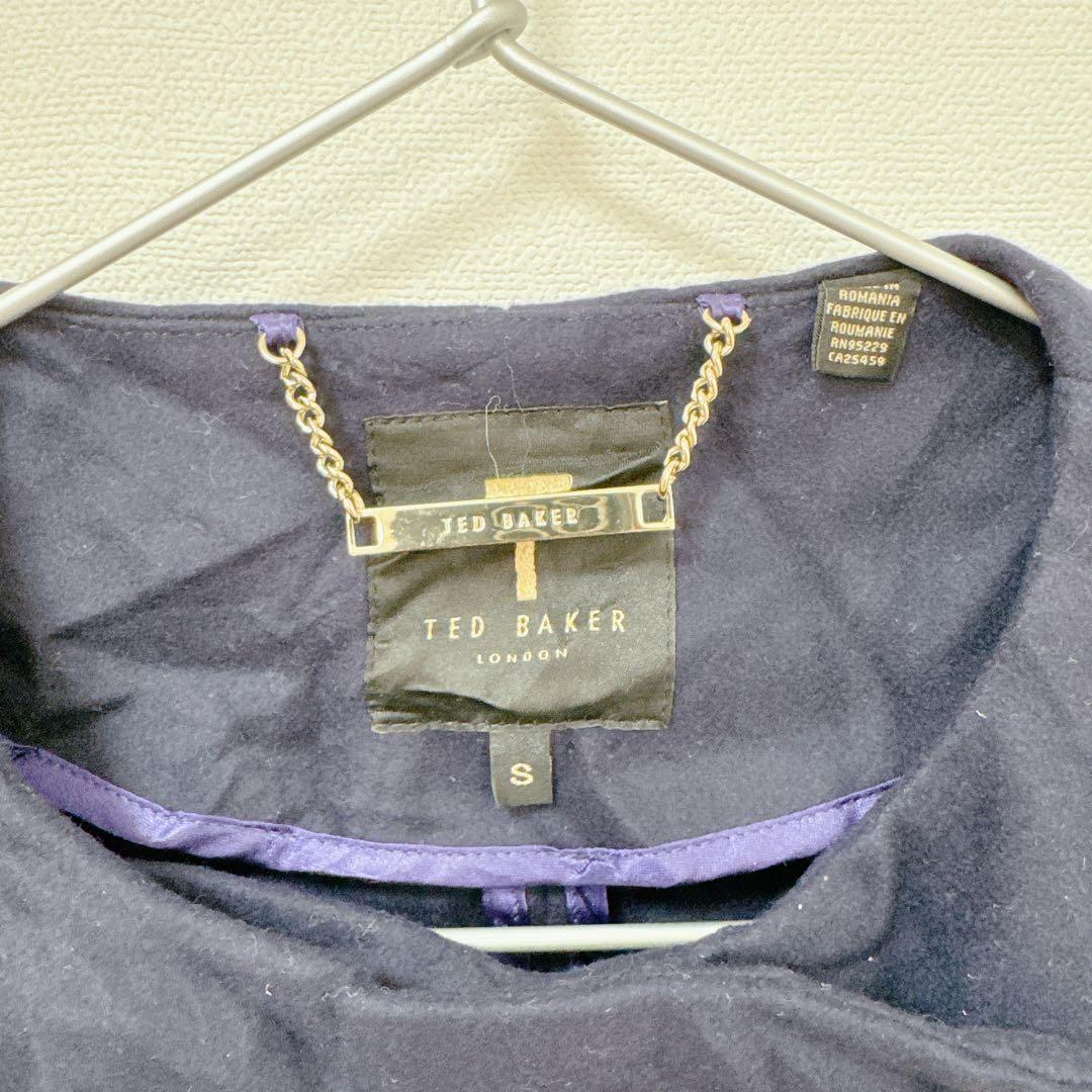 TED BAKER カシミヤ混 ウールケープ ポンチョ ネイビー 【S～M