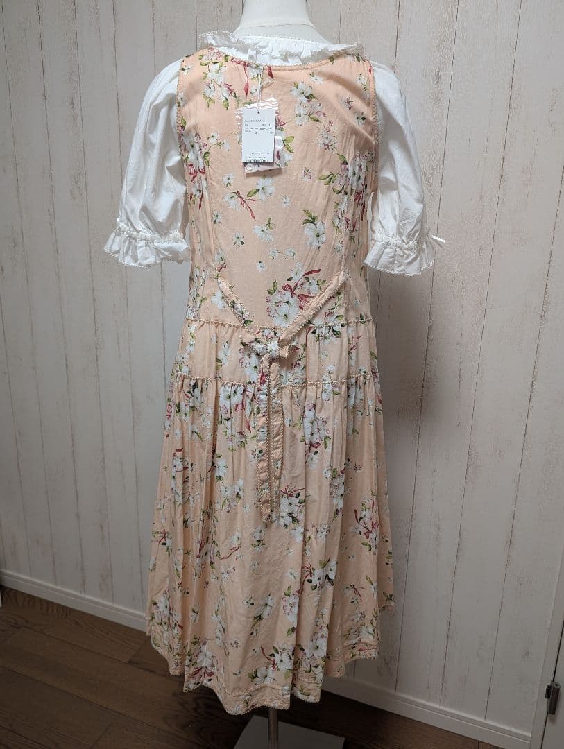 未使用品タグ付き)ピンクハウス ハナミズキ柄ノースリーブミディ