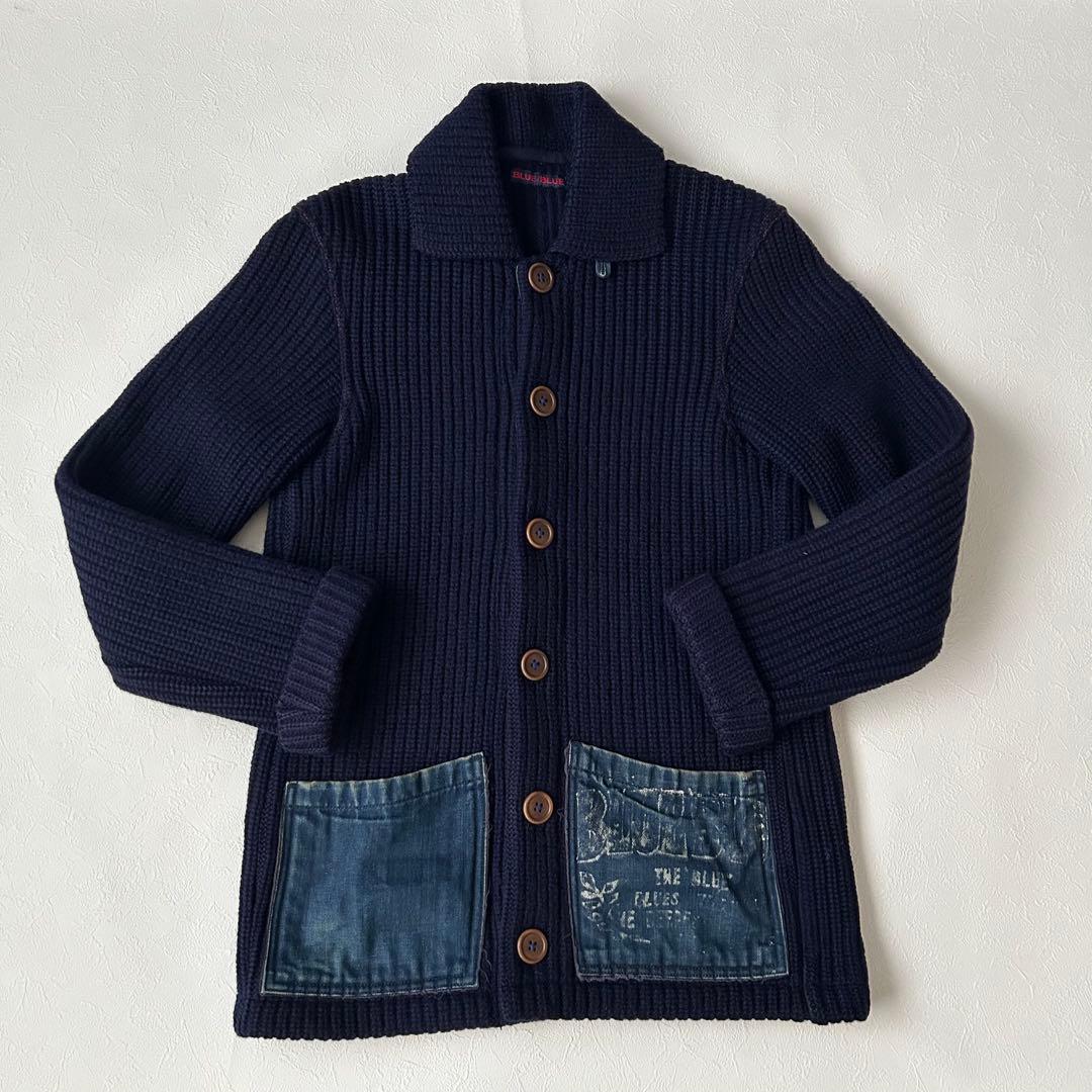 希少 BLUE BLUE ニットジャケット M キムタク ラブジェネ - メルカリ