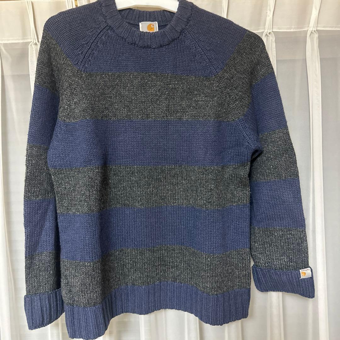 U*i様 【極美品】カーハートCarharttWIPシェットランドウール ボーダ Carhartt WIP Chedda Sweater - black (black/glassy pink)