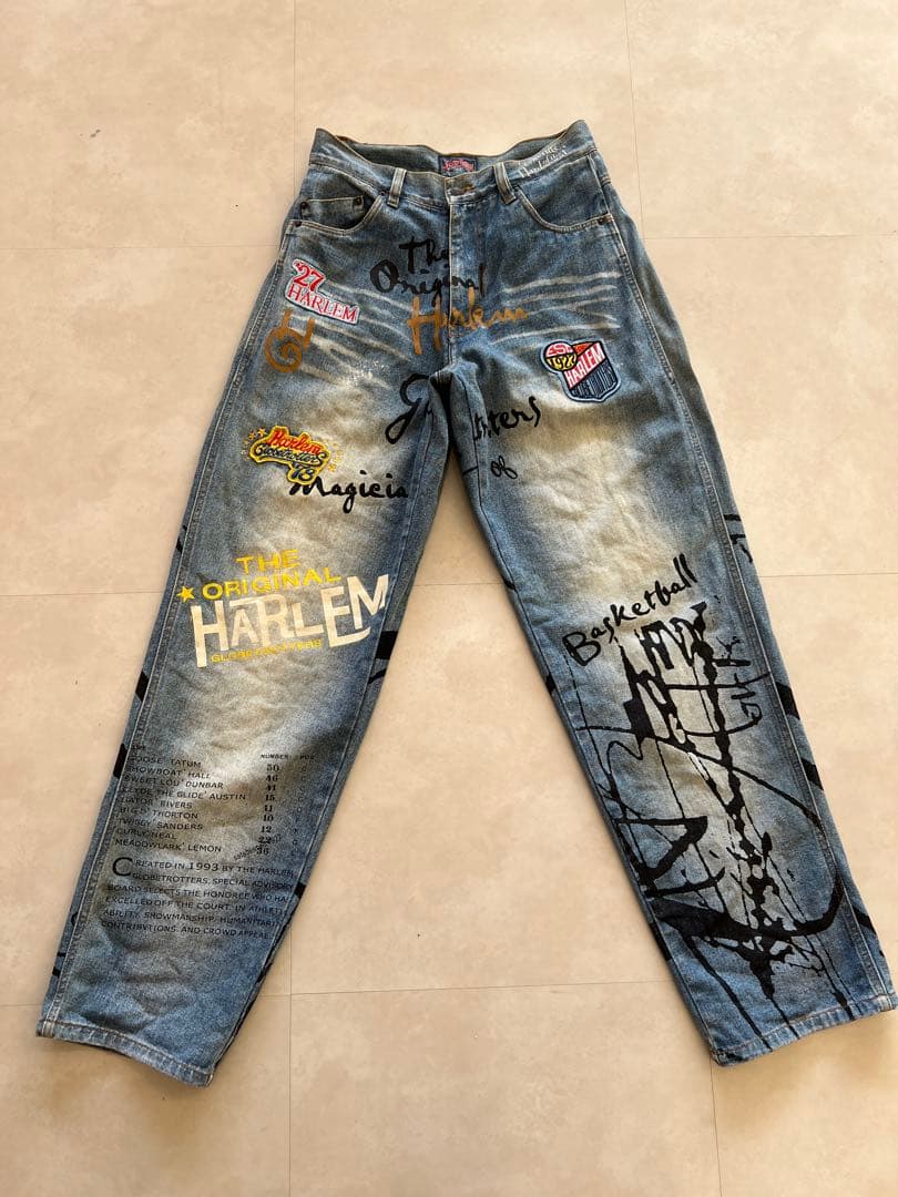 90s〜00s セミヴィンテージ FUBUHarlem グラフィックデニムパンツ 11211524791_D_1.jpg