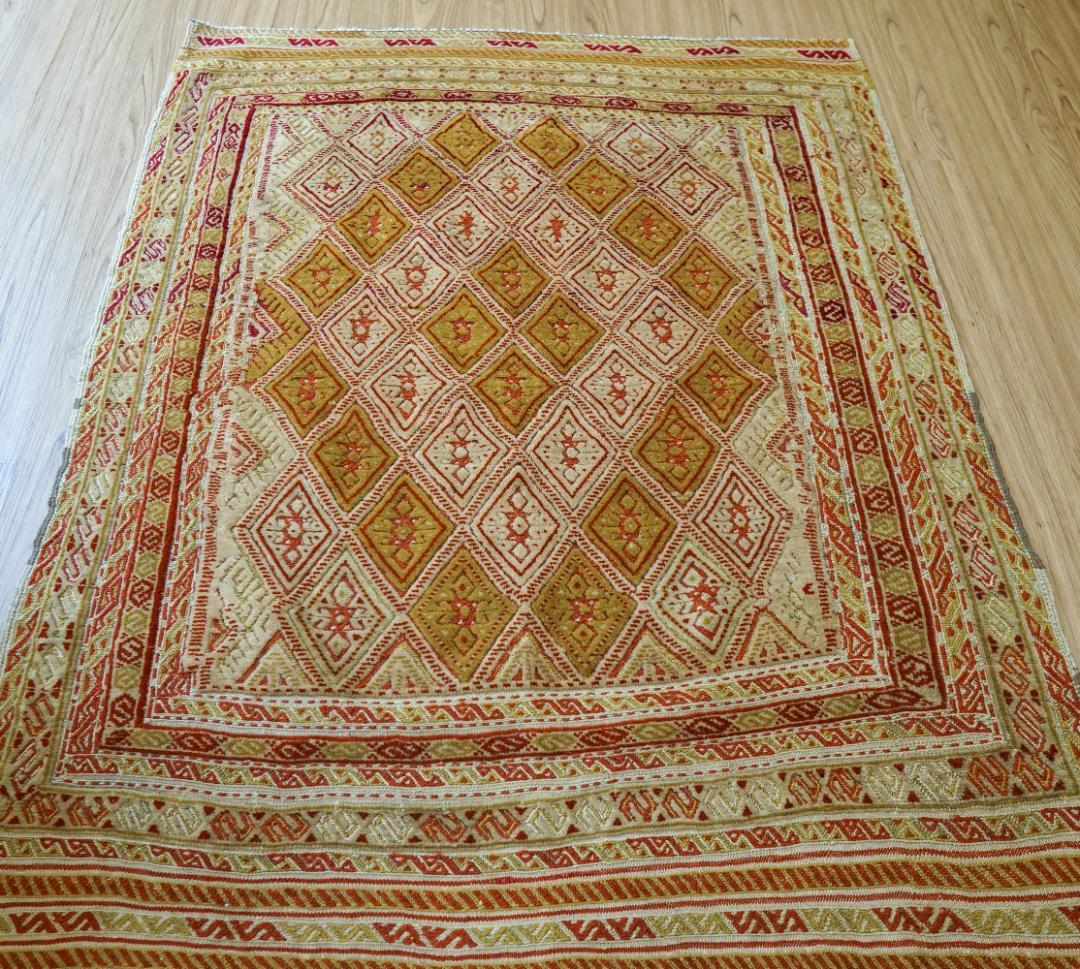 121×94cm アフガン手織りマシュワニキリム トライバルラグ - メルカリ