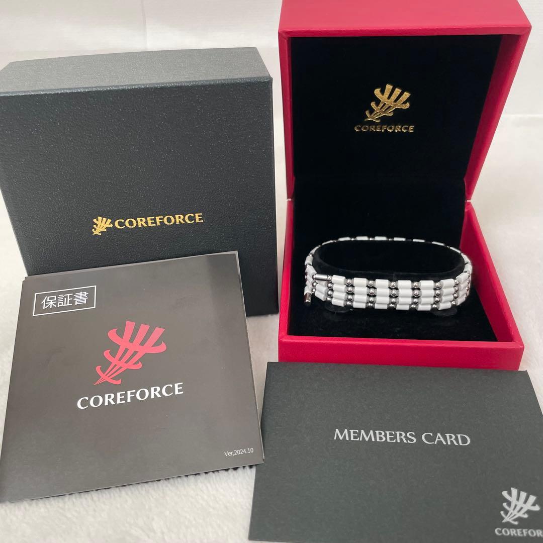 ブ*ー様 【未使用】コアフォース ホワイト70センチ ブレスレット バングル 箱 COREFORCE（コアフォース） コアフォースループ ホワイトゴールドK14