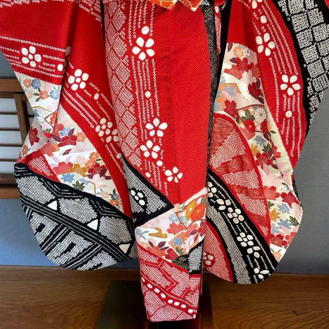 振袖フルセット 高身長 絞り 手描き友禅 成人式振袖 振袖 裄丈69