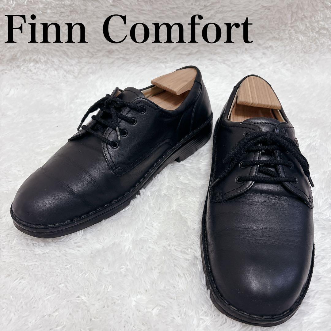 フィン コンフォート レザー 黒の紐靴 サイズ7 1/2約(25.5cm) - メルカリ