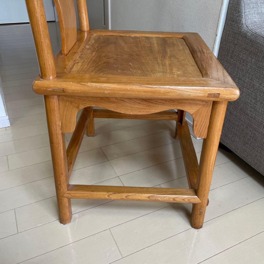 唐木椅子 唐木家具 木製 美品 アンティーク 彫刻 牡丹彫刻 中国家具 李