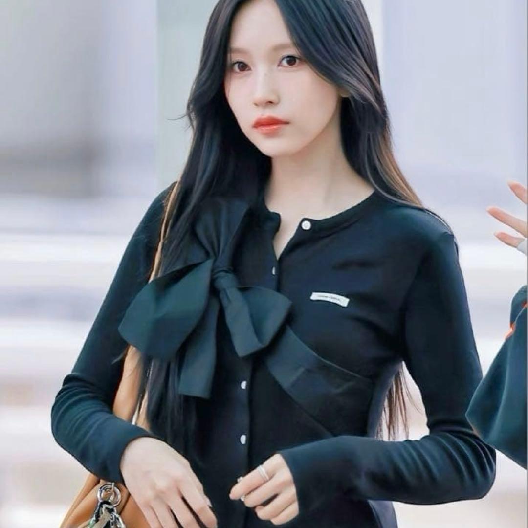 CRANK リボンタイドニットカーディガン - メルカリ