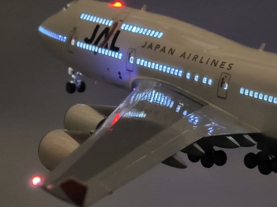 JAL BOEING 747-400 LED仕様 完成品 - メルカリ