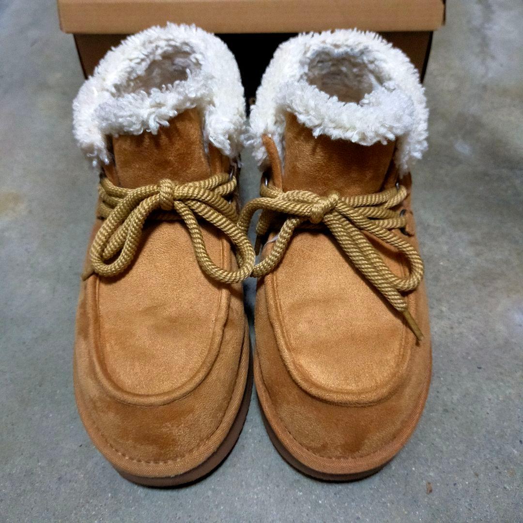 niko and  オリジナルフェイクムートンモカシンブーツ キャメル L