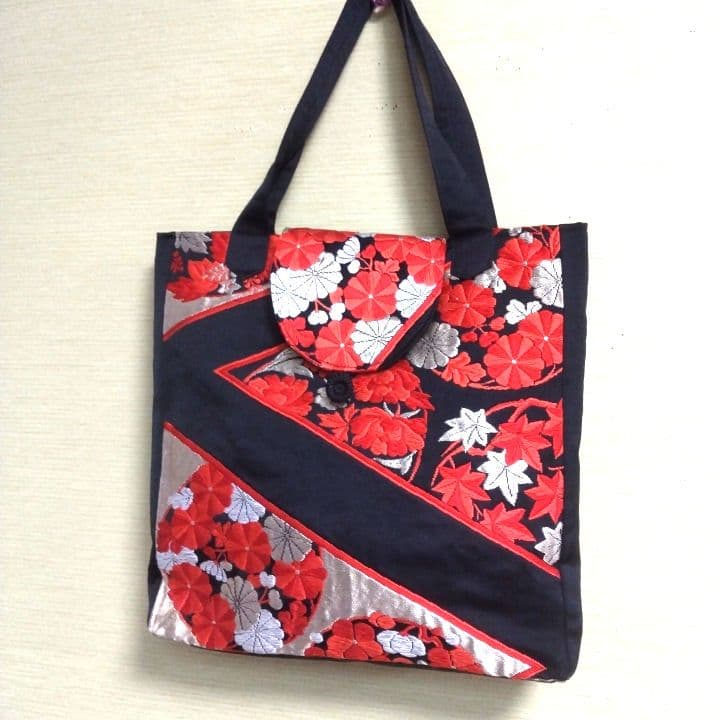 帯のリメイクトートバッグ - メルカリ