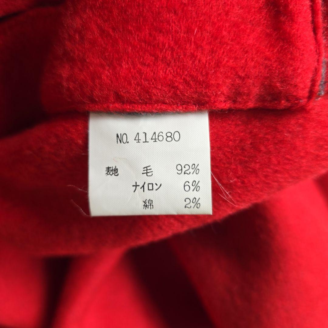 ❤️ヴィンテージ❤️Leilianレリアン ウールリバーコート グレー 赤 9