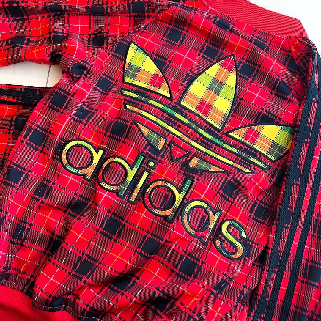 adidas ジェレミースコット チェック柄ジャージ - メルカリ