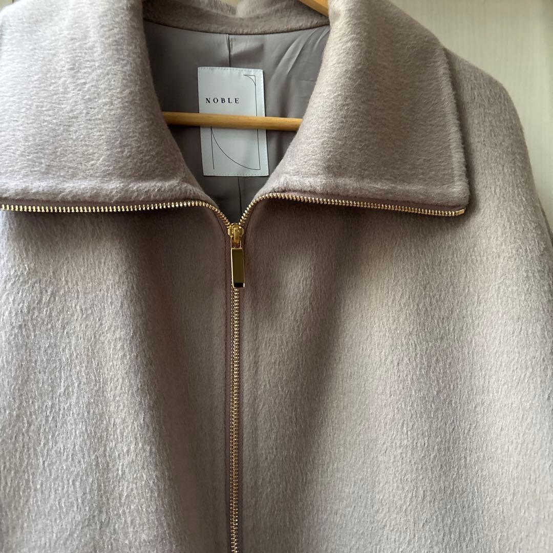 NOBLE ノーブル 2025今季新作 キャメルミックスリバージップコート 38