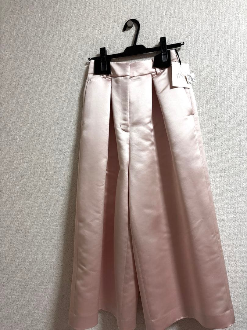 HEVE サテンフレアガウチョPT ピーチ38