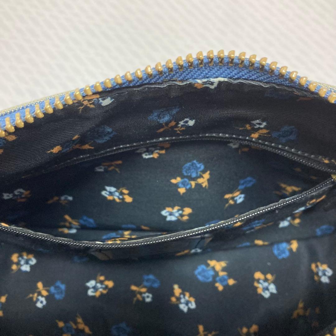 COACH コーチ デニム ハーフムーン ワンショルダー インナー花柄 Y2K