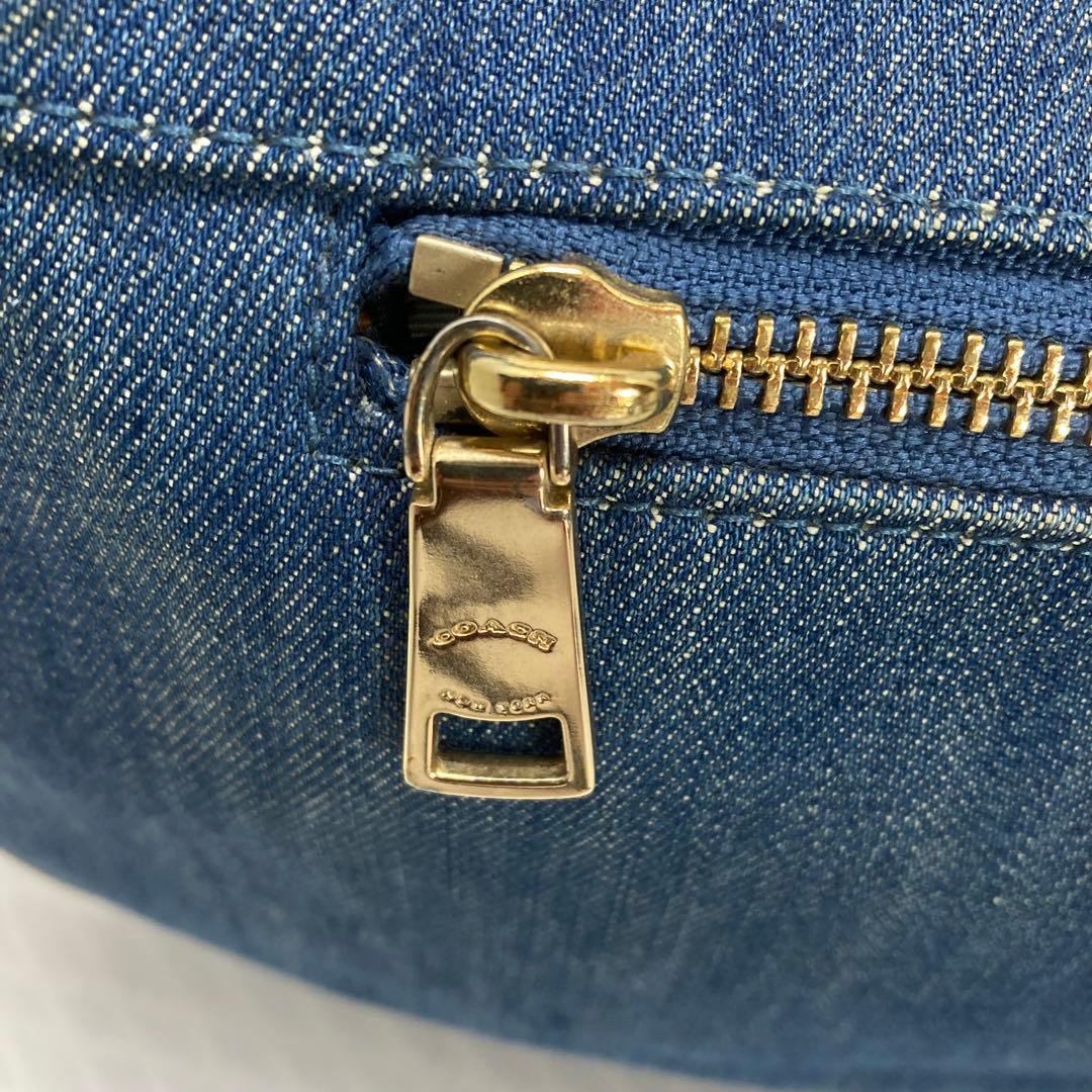 COACH コーチ デニム ハーフムーン ワンショルダー インナー花柄 Y2K