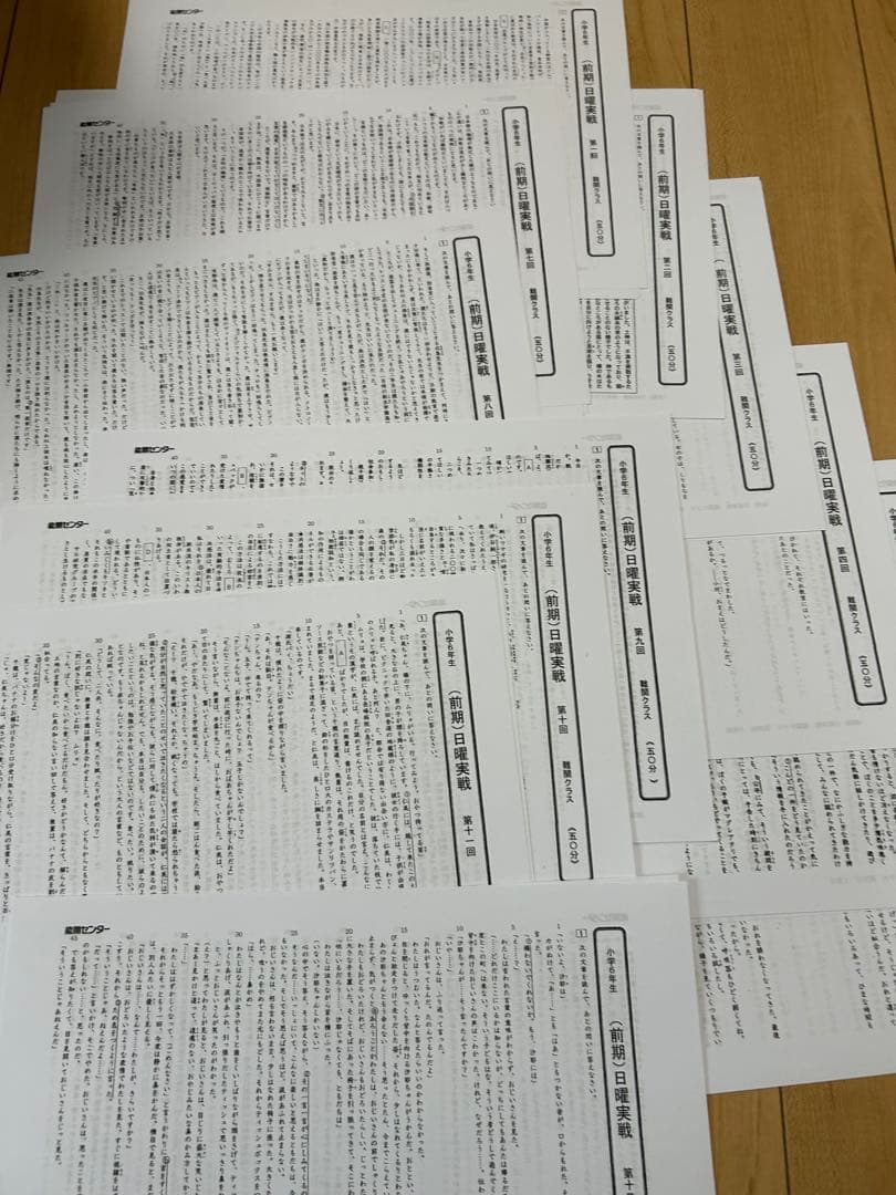 能開センター小6 前期日曜実践4科目12回分