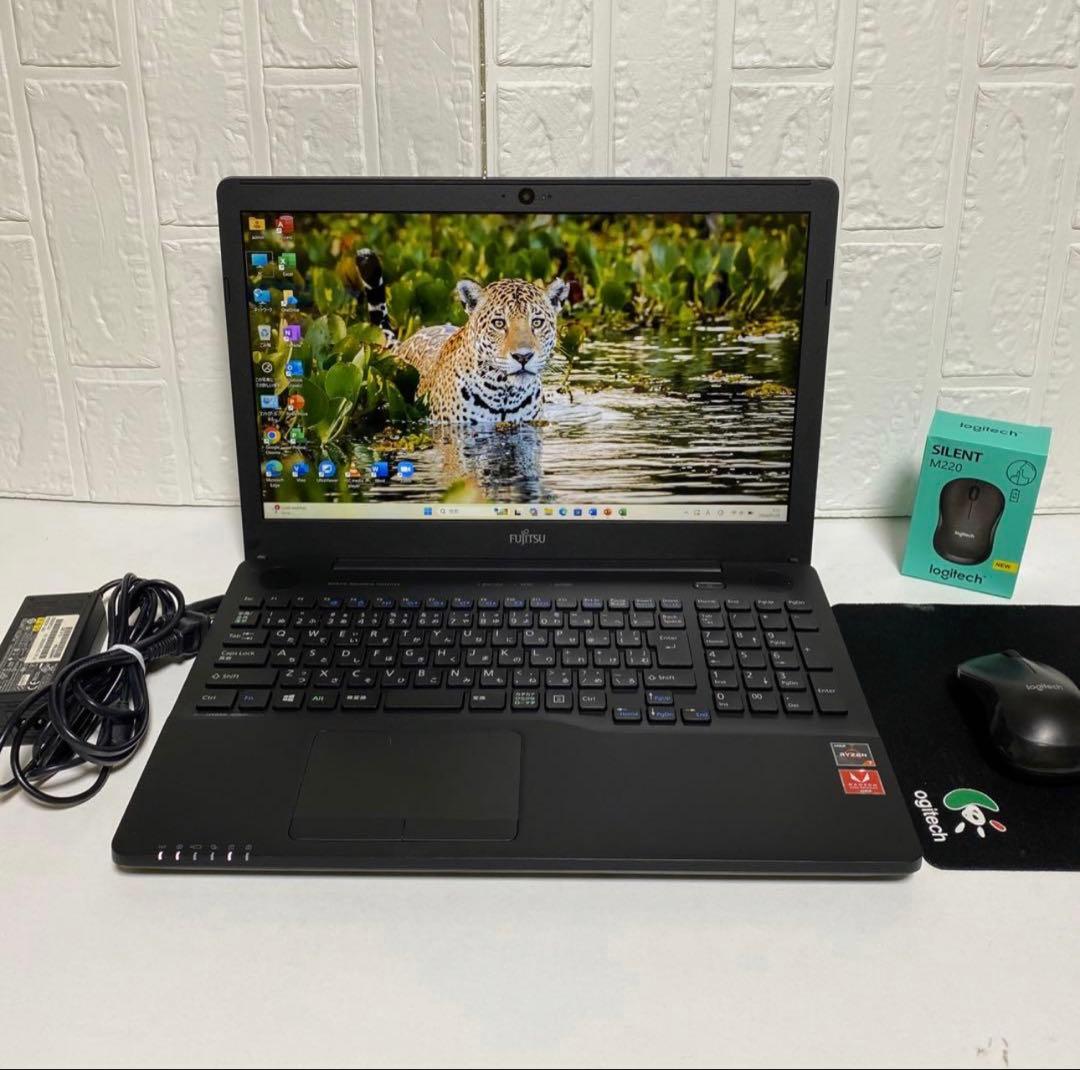 Windows11 オフィス付きRYZEN7 SSD256GB 富士通ノートPC 富士通 ノートパソコン アウトレット Office付き 新品 同様 Windows11