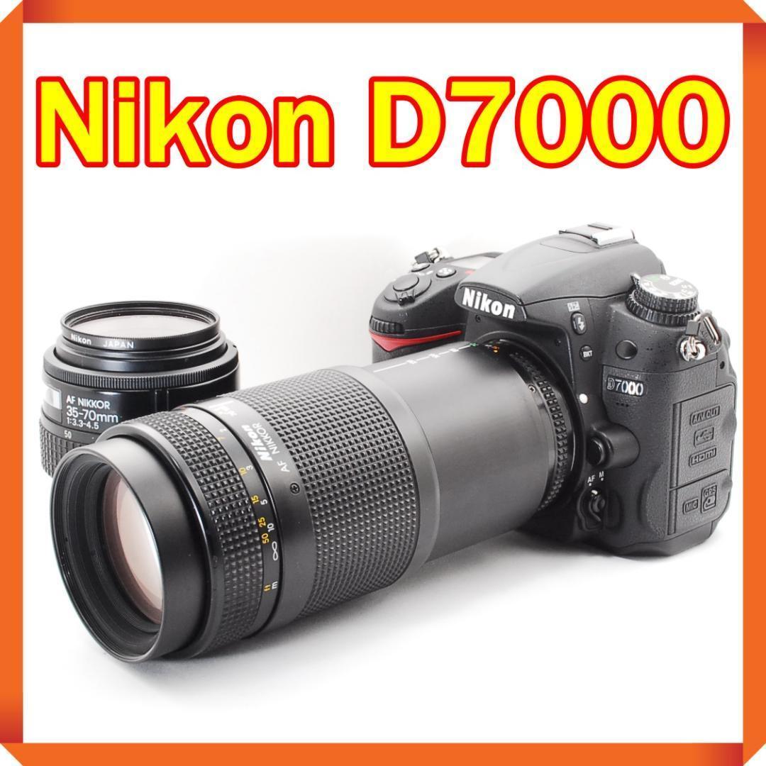 シャッター数6929回で極美品✨ Nikon D7000 ダブルレンズ D7000 Nikon ニコン 標準＆超望遠ダブルズームセット SDカード(16GB