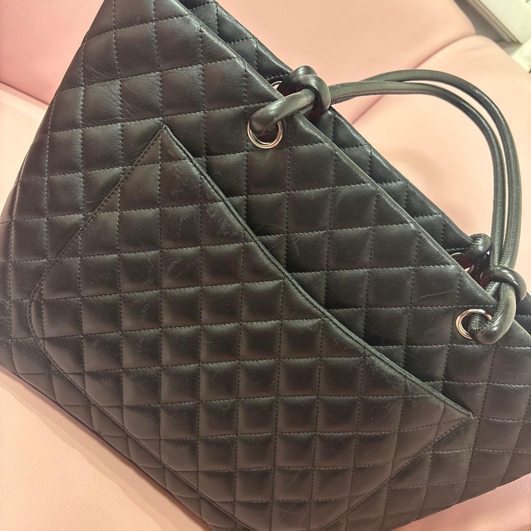 CHANEL ブラック キルティング トートバッグ - メルカリ
