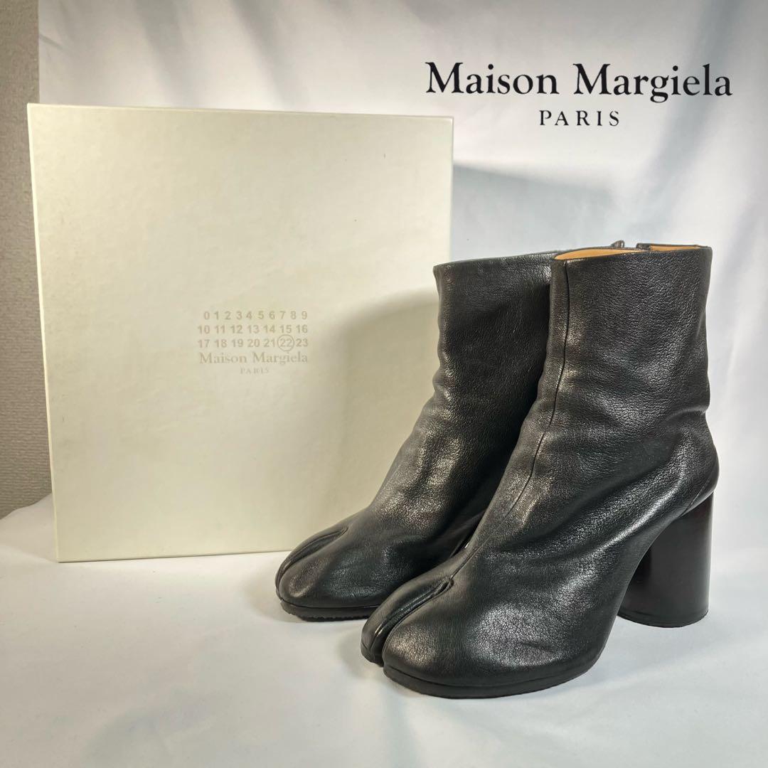【美品級】メゾンマルジェラ　足袋ブーツ23.5cmタビアンクルブーツ MAISON MARGIELA(メゾンマルジェラ) Graffiti Tabi boots/落書き足袋