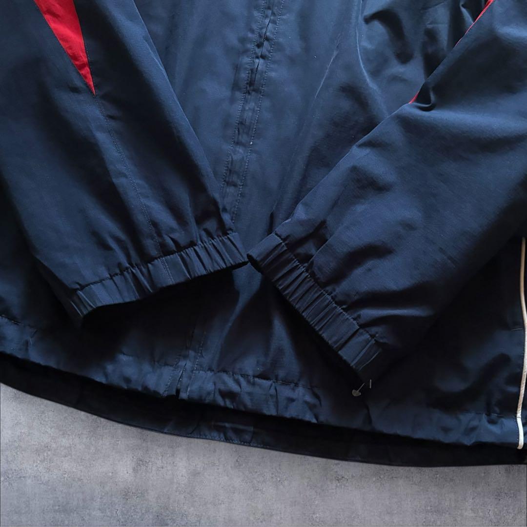 O22】UMBRO×イングランド代表刺繍ナイロンジャケットLネイビー×赤×白