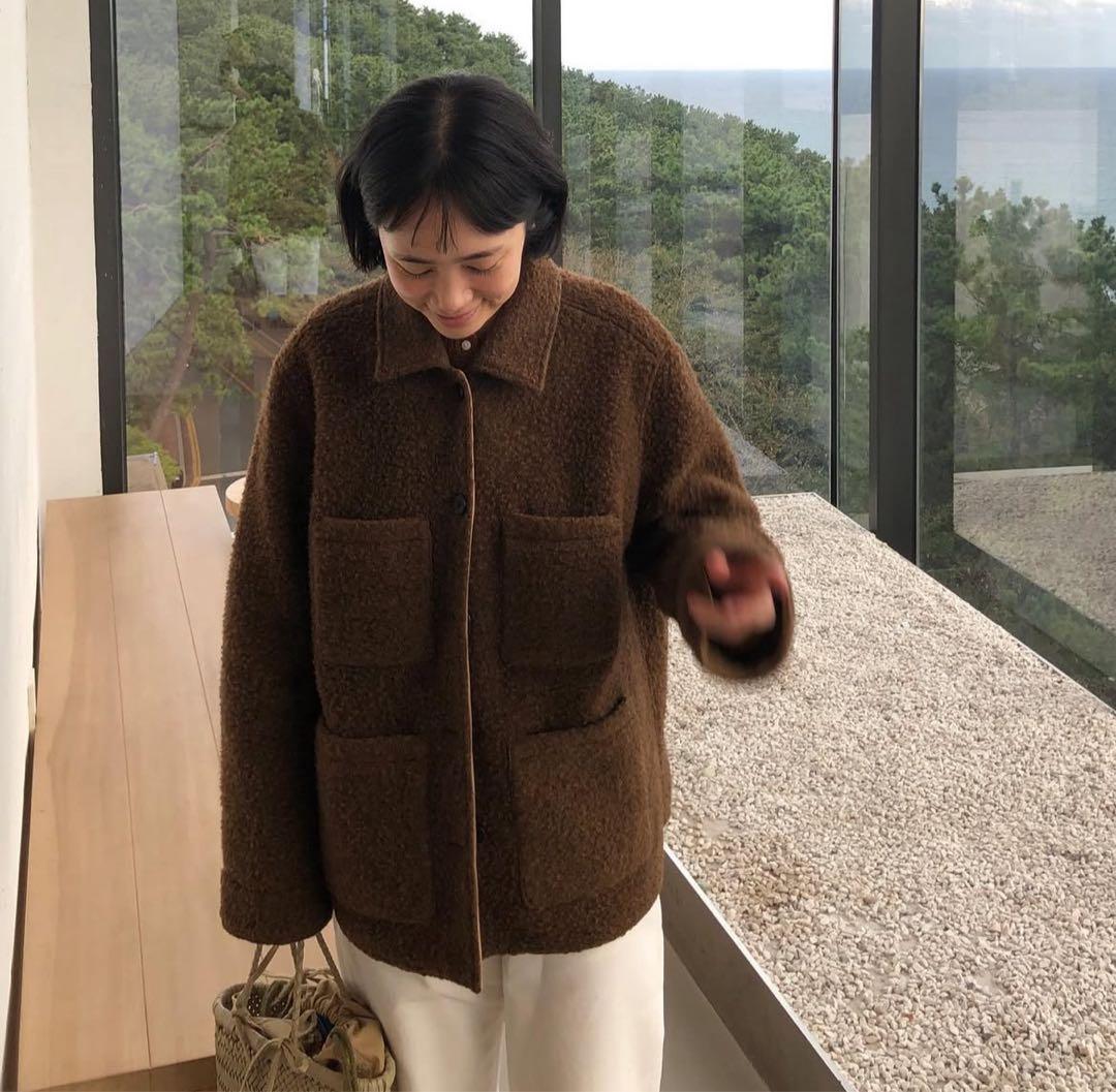 定価37000円 韓国 WLL ウールジャケット ブラウン - ジャケット