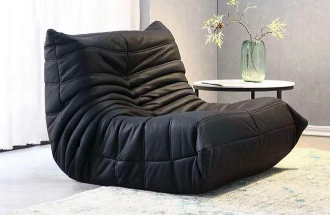 新品】リーンロゼ ligne rosetトーゴ 1人掛けソファ ブラッ - メルカリ