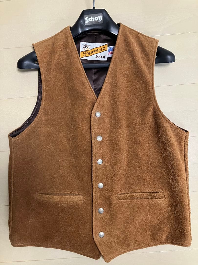 Schott Perfecto スエード ベスト L - メルカリ