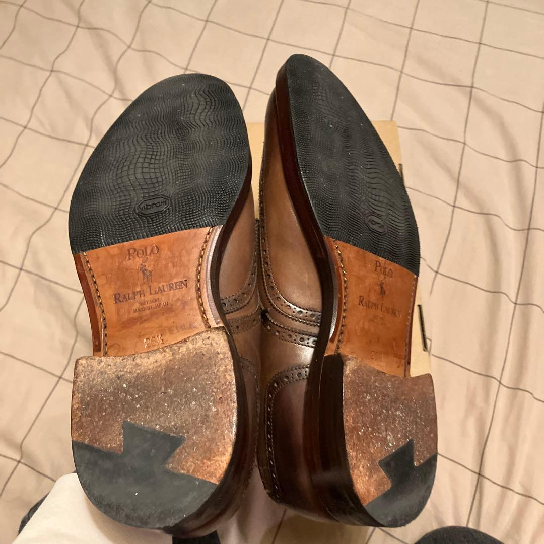 ラルフローレン レザーシューズ ウィングチップ ブラウン 26.5cm