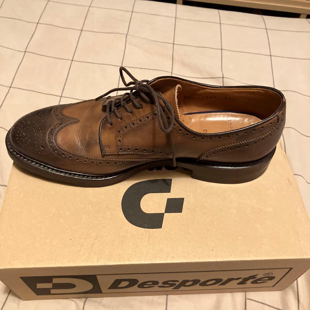 ラルフローレン レザーシューズ ウィングチップ ブラウン 26.5cm