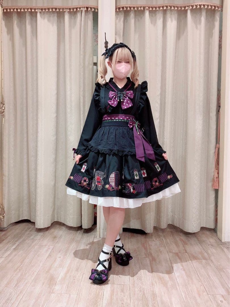 Amavel アマベル 大正浪漫の夢紀行 ミドルスカート ブラック - メルカリ